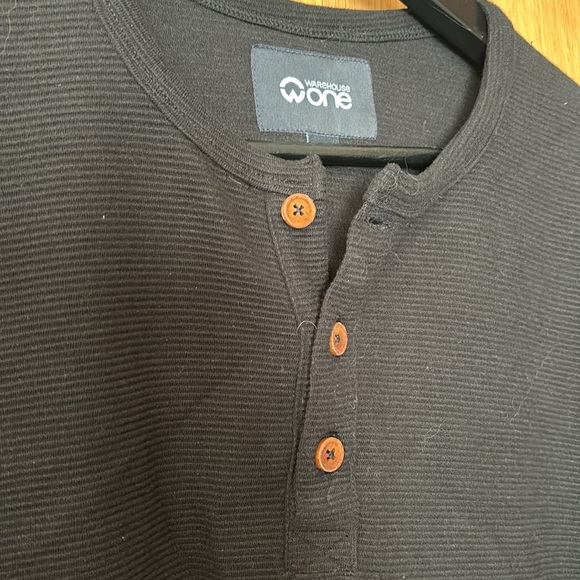 Warehouse One ottoman knit Henley - Picture 2 of 2